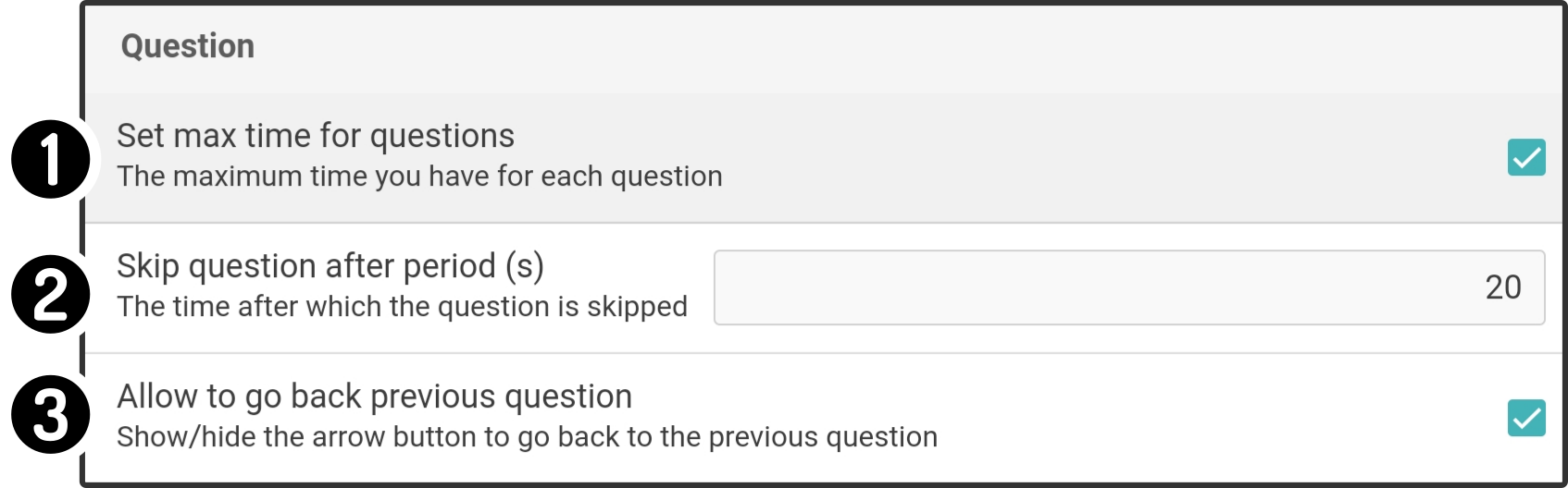 settings question